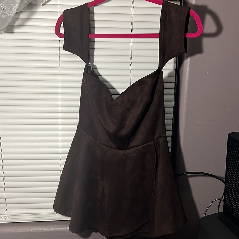 A’GACI  simple suede romper